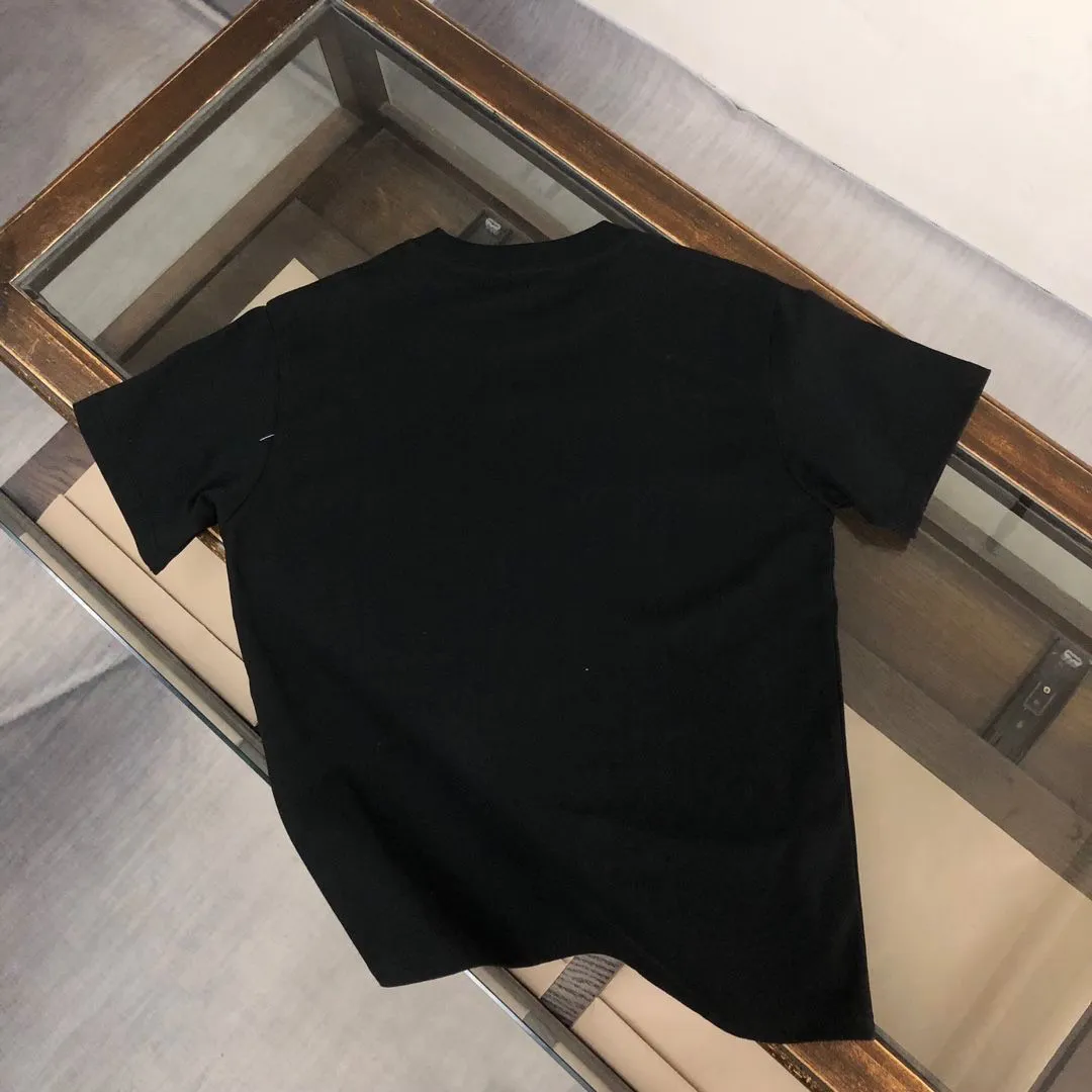 着瘦せ 高級感 シンプル ラウンドネック 無地 アルファベット コットン ゆったり カジュアル プルオーバー Ｔシャツ