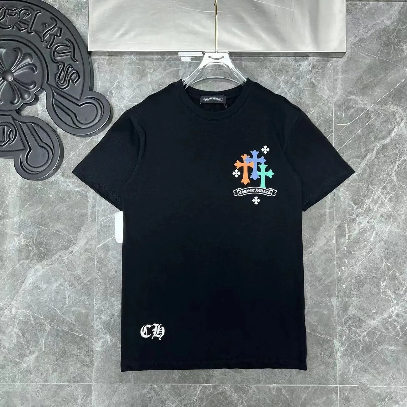 トレンド カッコイイ 合わせやすい カジュアル ラウンドネック 半袖 Tシャツ