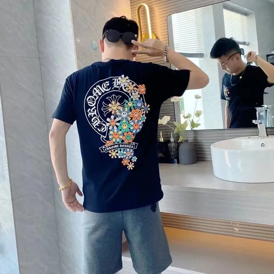 トレンド カッコイイ 合わせやすい カジュアル ラウンドネック 半袖 Tシャツ