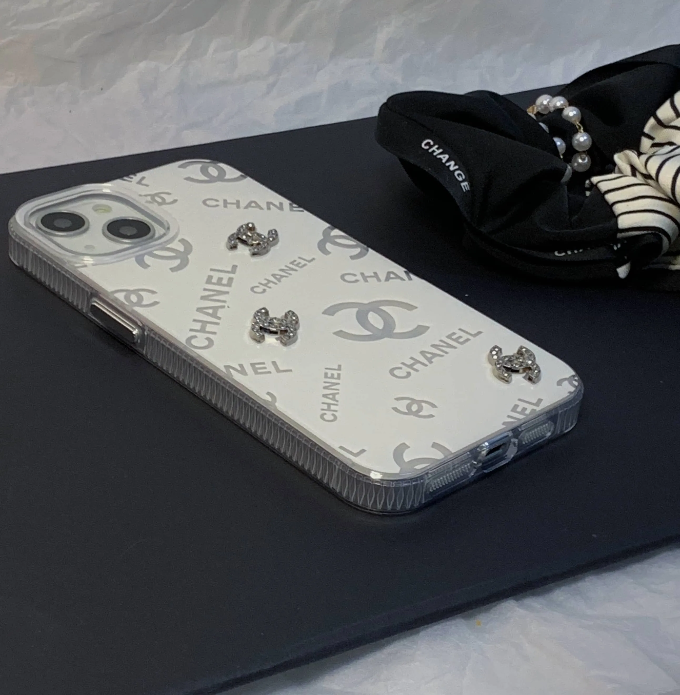 iPhoneケース スマホカバー iPhoneカバー ストラップ付き シンプル パールストラップ スマホケース