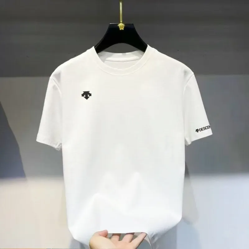 『S-4XL』クール シルコットン カジュアル 快適 ミニマル クルーネック メンズ トレンド Tシャツ