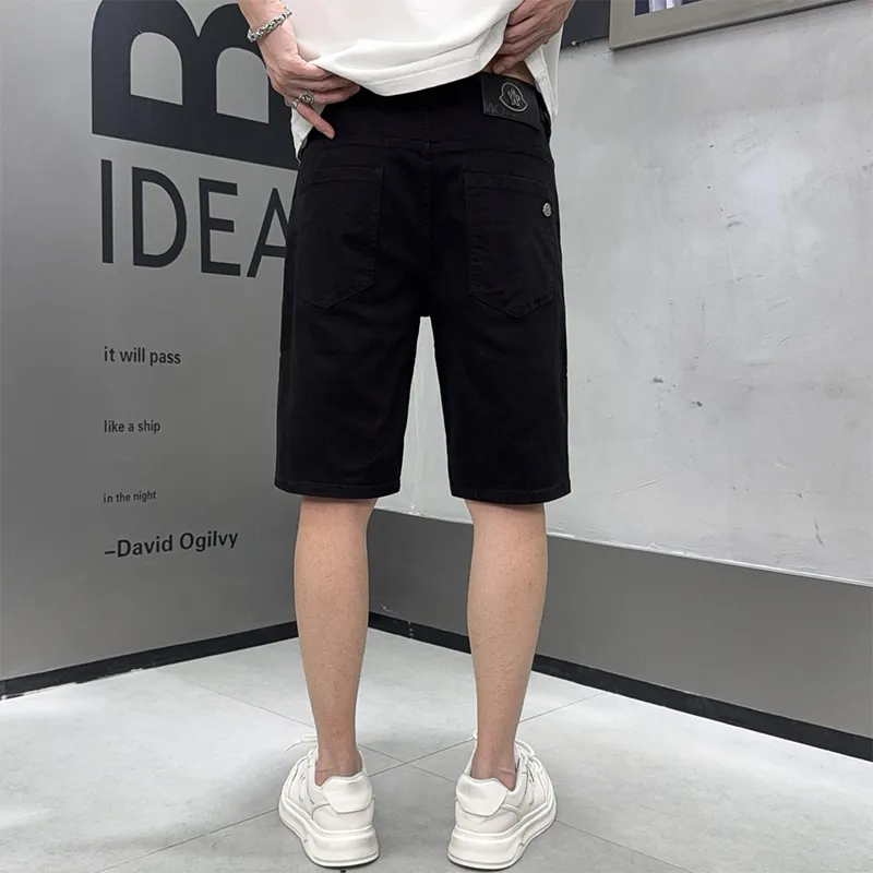 『S-2XL』綿ストレッチデニム クラシック 夏 ウォッシュ メンズ クロップド ストレート ジーンズ