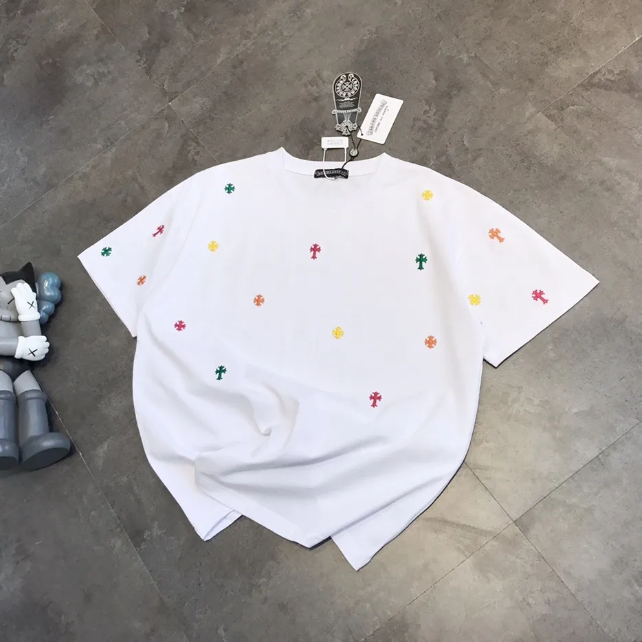 『M-XL』目を奪われる シンプル刺繍 着回し力抜群 ゆるっとした 半袖 Tシャツ
