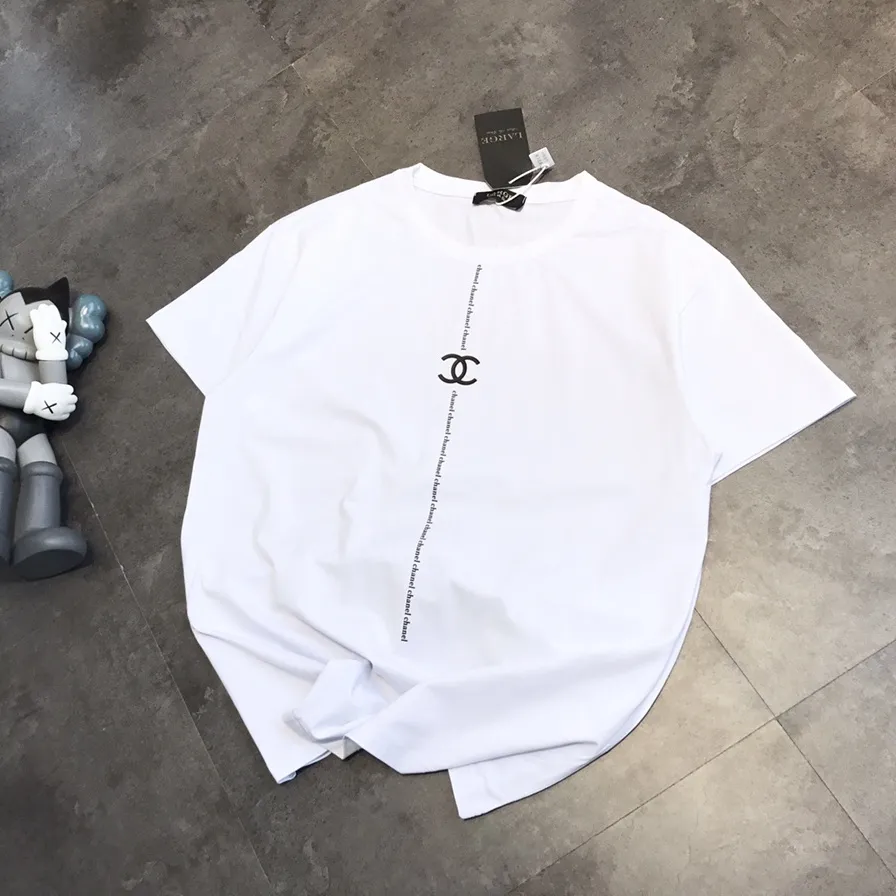 『L』トレンド感満点 シンプル刺繍 軽やか カジュアル 半袖 Tシャツ